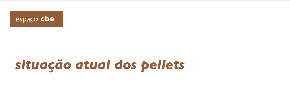 Artigo “Situação atual dos pellets”